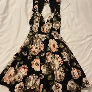 Windsor Black/Floral Print Dress